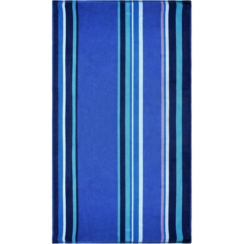 imageSUPERIOR 100 Cotton Luxury Beach Towels  Oversized Beach Towel 450 GSM Swim Towel Red White ampamp Blue Ocean Stripes 34quot x 64quotBlue Stripe