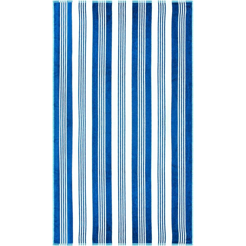 imageSUPERIOR 100 Cotton Luxury Beach Towels  Oversized Beach Towel 450 GSM Swim Towel Red White ampamp Blue Ocean Stripes 34quot x 64quotNavy Blue