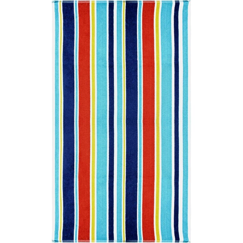 imageSUPERIOR 100 Cotton Luxury Beach Towels  Oversized Beach Towel 450 GSM Swim Towel Red White ampamp Blue Ocean Stripes 34quot x 64quotStripe Blue