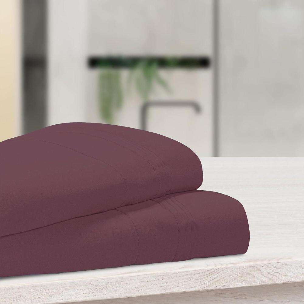 imageSUPERIOR 1000 Thread Count Egyptian Cotton Pillowcase Set Pillow Covers for All Pillows and Sleepers Soft Pillowcases for Bed Fashion Basics Large Cases 2Piece Set Standard Light BluePlum