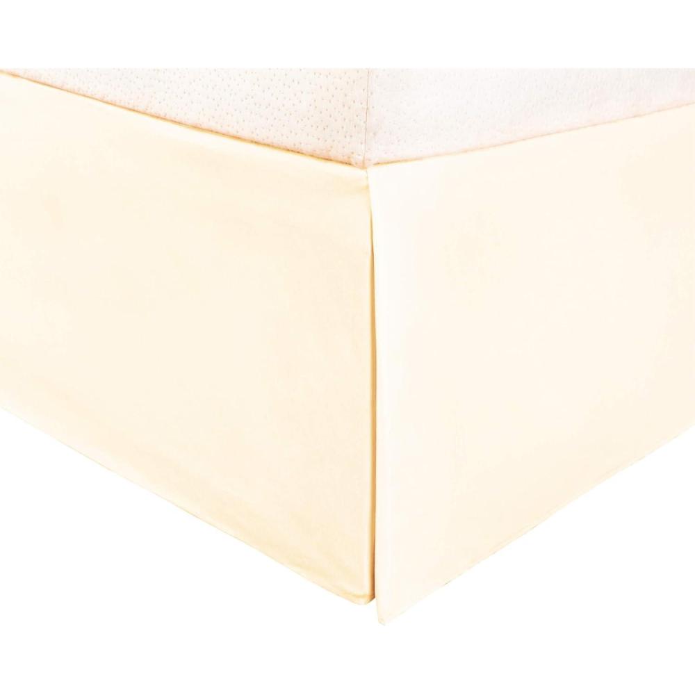 imageSuperior 100 Brushed Microfiber Pleated Bed Skirt Queen ChromeIvory
