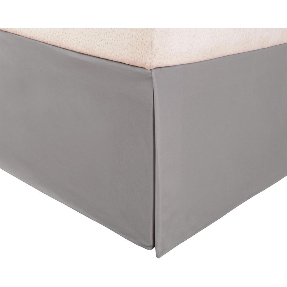 imageSuperior 100 Brushed Microfiber Pleated Bed Skirt Queen ChromeSilver
