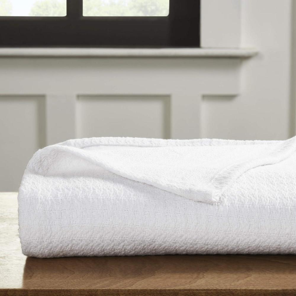 imageSuperior 100 Cotton Toros Textured Blanket All Season Premium Thermal Blanket Woven Reversible UltraSoft and Warm Cotton Blankt for BedCouch Waffle Stitch Collection FullQueen TurquoiseWhite