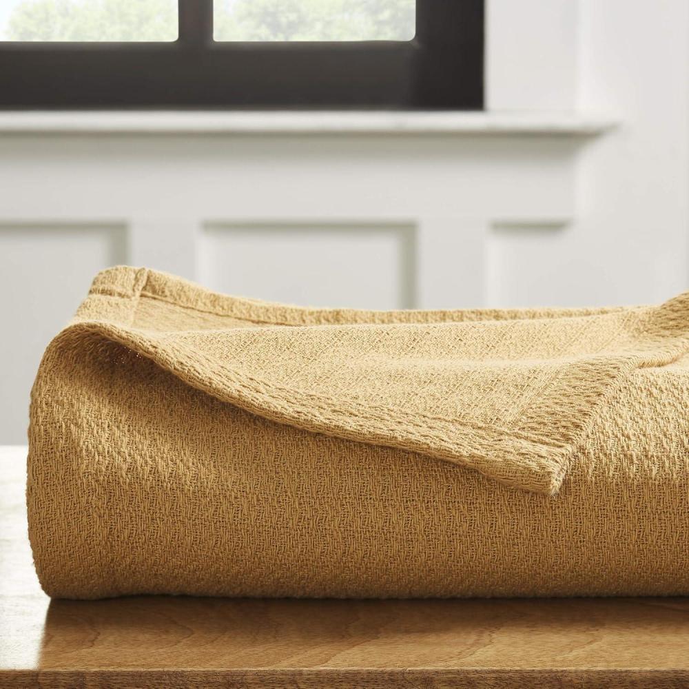 imageSuperior 100 Cotton Toros Textured Blanket All Season Premium Thermal Blanket Woven Reversible UltraSoft and Warm Cotton Blankt for BedCouch Waffle Stitch Collection FullQueen TurquoiseSahara