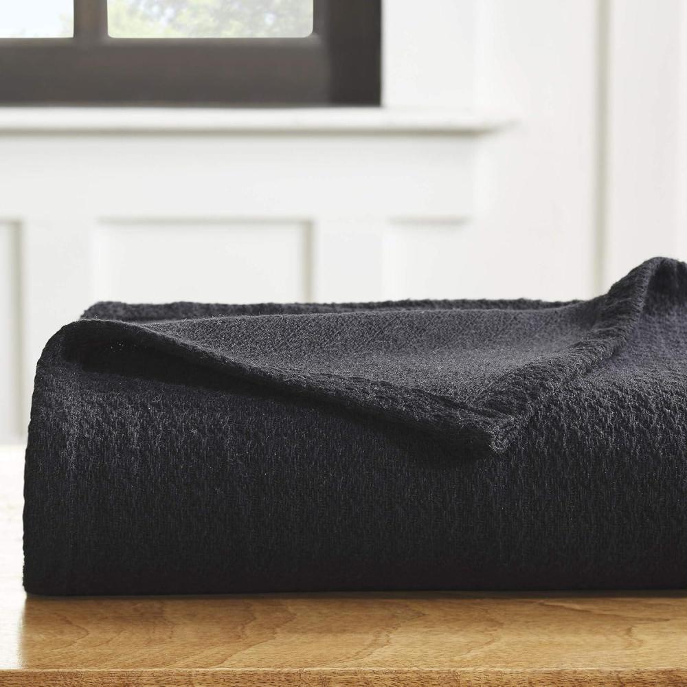 imageSuperior 100 Cotton Toros Textured Blanket All Season Premium Thermal Blanket Woven Reversible UltraSoft and Warm Cotton Blankt for BedCouch Waffle Stitch Collection FullQueen TurquoiseBlack