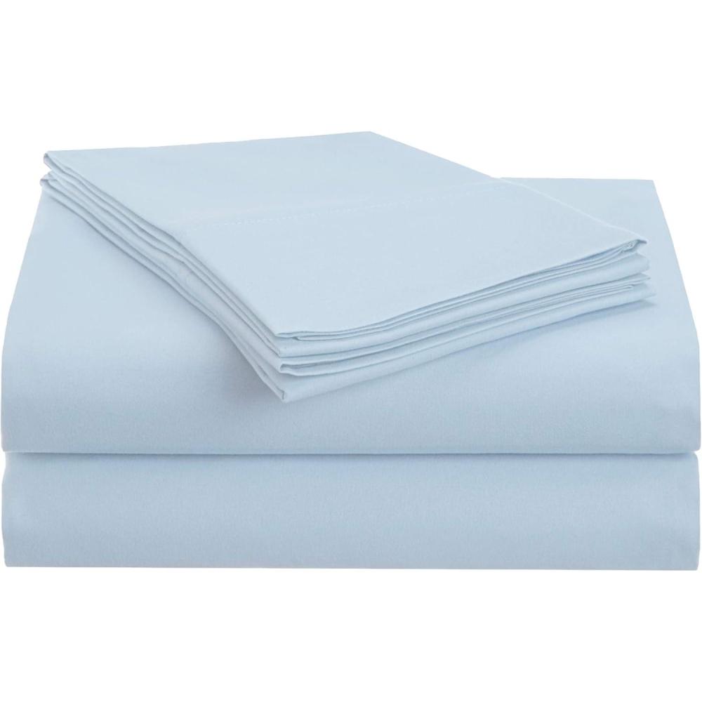 imageSuperior 1500 Series Premium Quality 100 Brushed Soft Microfiber 4Piece Luxury Deep Pocket Cooling Bed Sheet Set Hypoallergenic Wrinkle and Stain Resistant  Full TealLight Blue