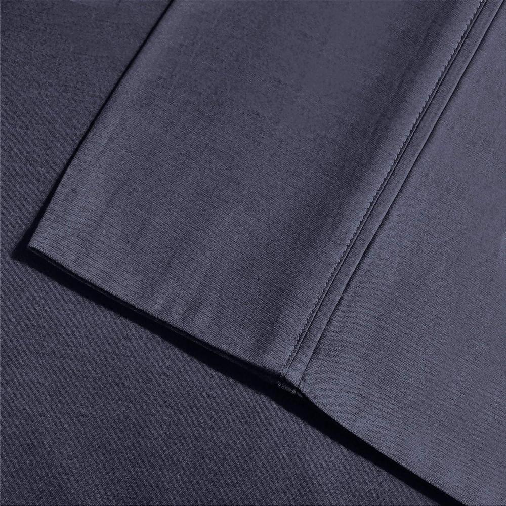 imageSuperior 1502 Series Premium Quality Microfiber Pillowcase Set Standard SilverNavy Blue