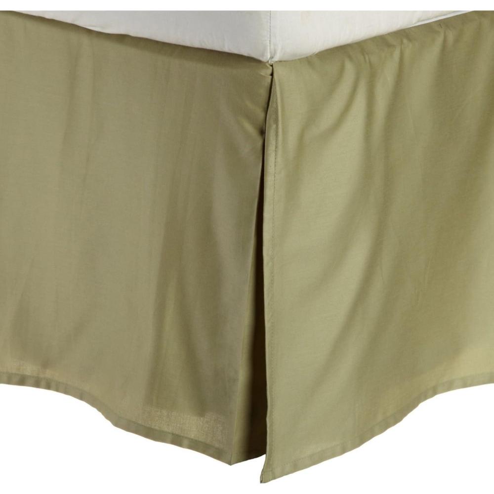 imageSuperior 200Thread Count Solid CottonBlend Bed Skirt LinenMoss