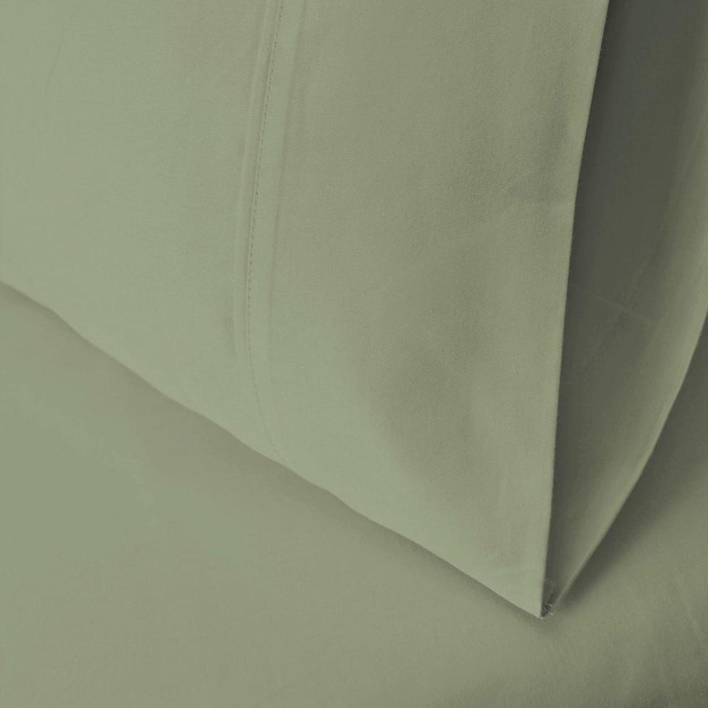 imageSuperior 700 Thread Count Egyptian Cotton Pillowcase Bed Set Modern Solid Sateen Naturally Breathable and Cooling Extra Comfort Pillow Cover Includes Two Pillowcases Standard CoralSage
