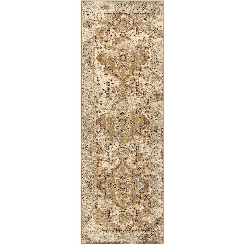 imageSuperior Area Rugs for Bedroom Farmhouse Kitchen Entryway Laundry Room  Living Room Decor  Mosaic Collection Chocolate 2 7quot x 8 ChocolateBrown Ivory