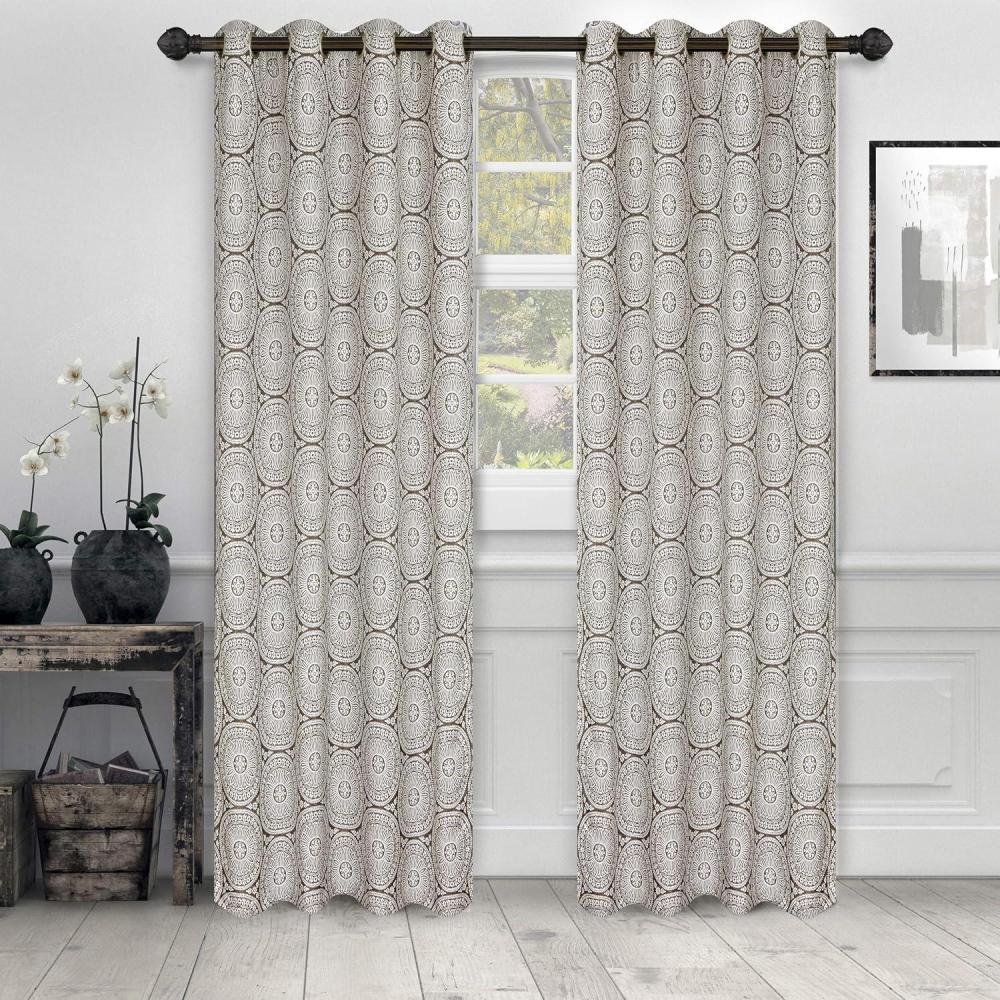imageSuperior Blackout Curtains Room Darkening Window Accents Sunblocking Thermal Modern Geometric Waves with Grommets Curtain Set of 2 Panels 52quot x 108quot SilverSilver