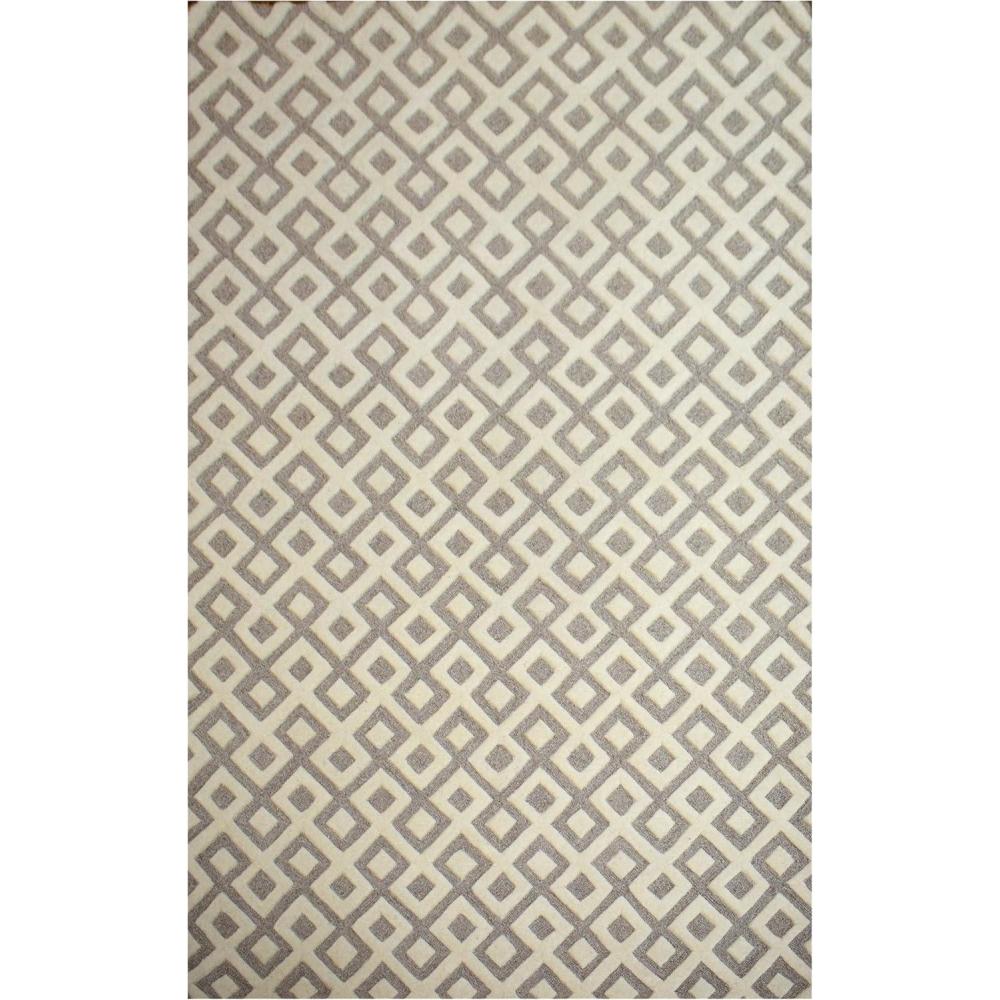 imageSuperior Checkered Hand Woven Viscose Area Rug with Cotton Canvas Backing Neutral Rug with Cool and Silky Soft Viscose Pile  Beige 5 x 8 RugDiamond  Beige