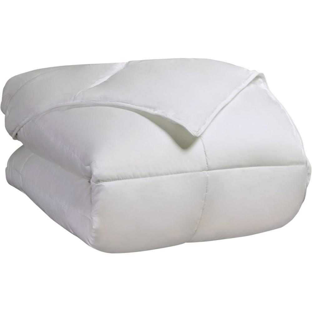 imageSuperior Classic AllSeason Reversible Comforter Comfy Fluffy Cozy Lightweight Decorative Duvet Insert Plush Oversized Bedding Box Quilt Design 4 Corner Loops FullQueen Dusty OrangeWhite
