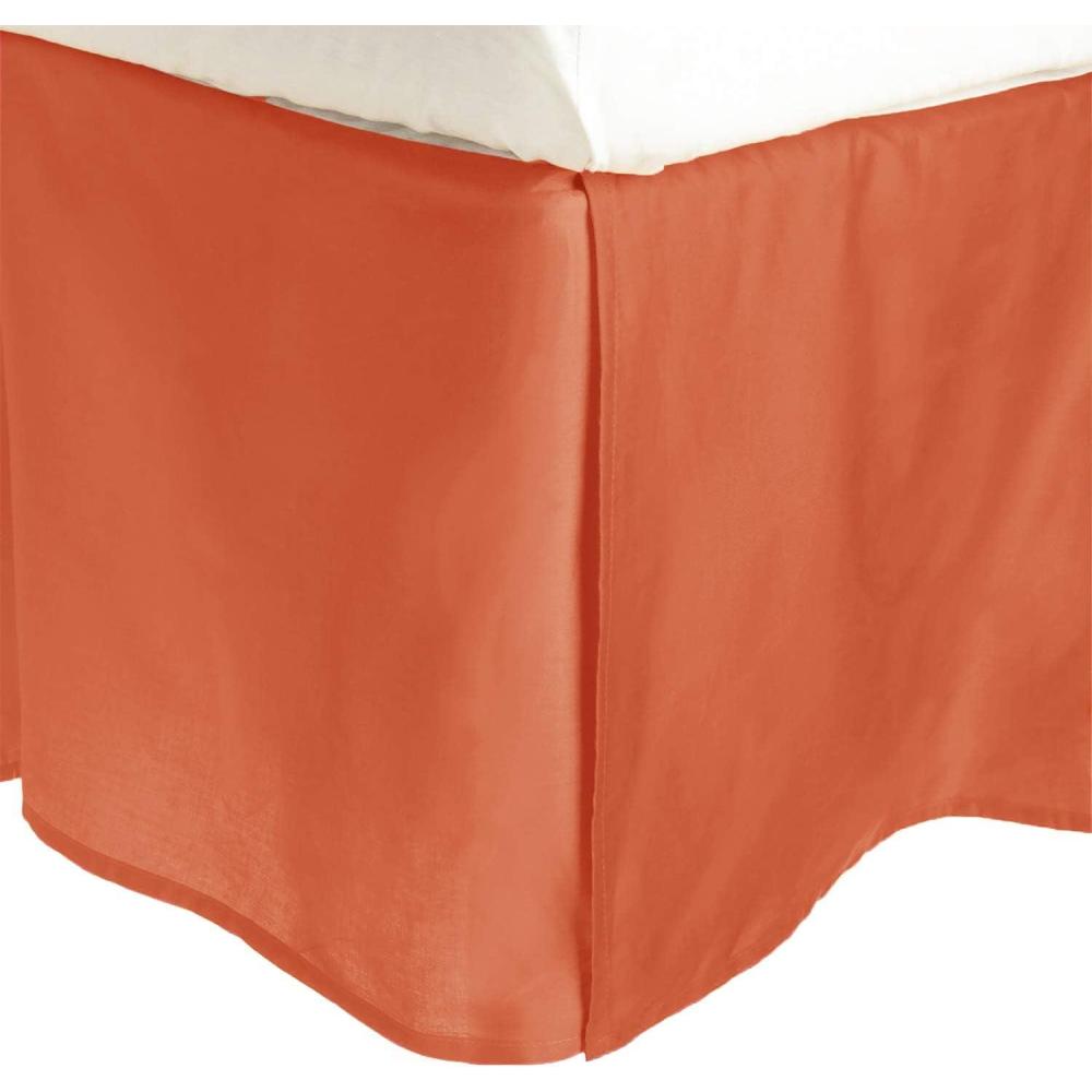 imageSuperior Combed Cotton 300 Thread Count Pleated Bed Skirt Twin IvoryPumpkin