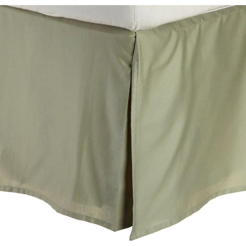 imageSuperior Combed Cotton 300 Thread Count Pleated Bed Skirt Twin IvorySage