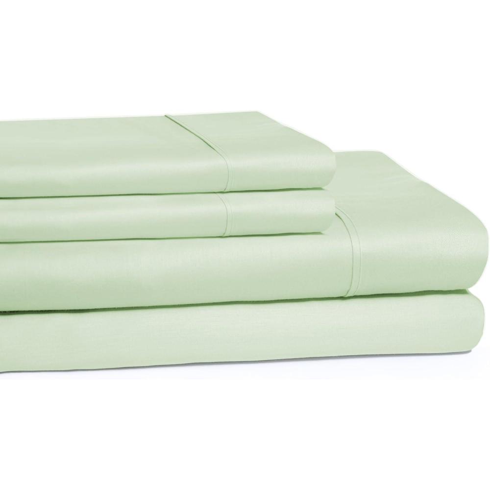 imageSuperior Cotton 300Thread Count Solid Deep Pocket Sheet Set King Light Grey 4Piece SetMint