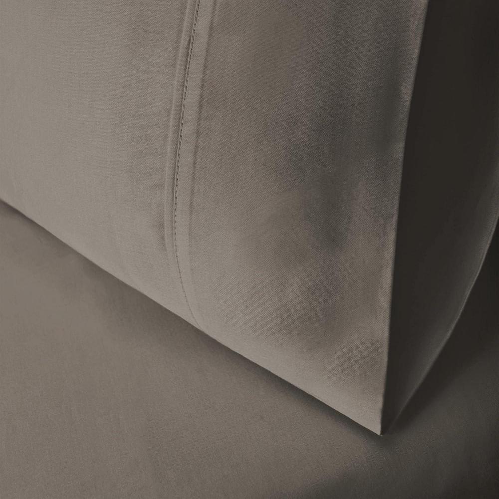 imageSuperior Cotton Blend 600 Thread Count Pillowcases Cotton Rich Pillow Case 2 Pack Solid Pillow Covers Everyday Comfort Basics Bedding Essentials Bed Accents Set of 2 Standard Size WhiteGray