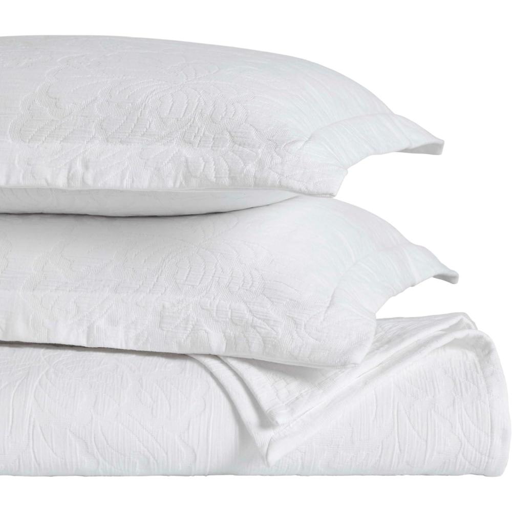 imageSuperior Cotton Fleur De Lis Bedspread Set Warm Blankets AllSeason Bedding Bedroom Decor Decorative Boho Medallion Coverlet Includes 1 Bedspread 2 Pillow Shams Full PeachWhite