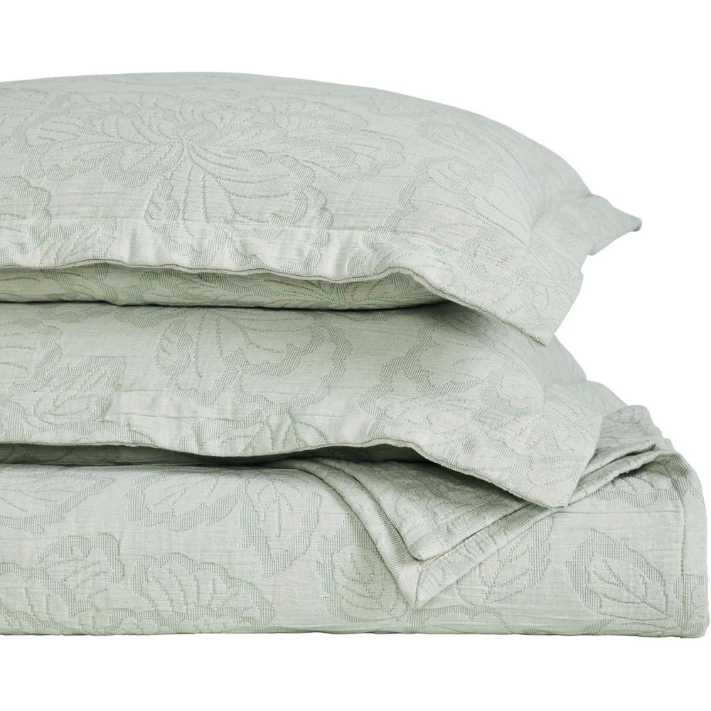 imageSuperior Cotton Fleur De Lis Bedspread Set Warm Blankets AllSeason Bedding Bedroom Decor Decorative Boho Medallion Coverlet Includes 1 Bedspread 2 Pillow Shams Full PeachSage