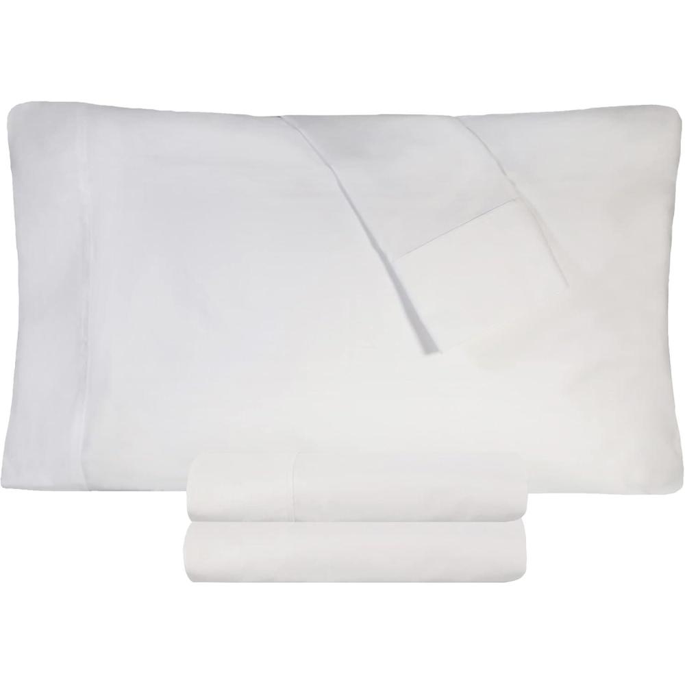 imageSuperior Cotton Percale Pillowcase Set King Lilac 2PiecesWhite