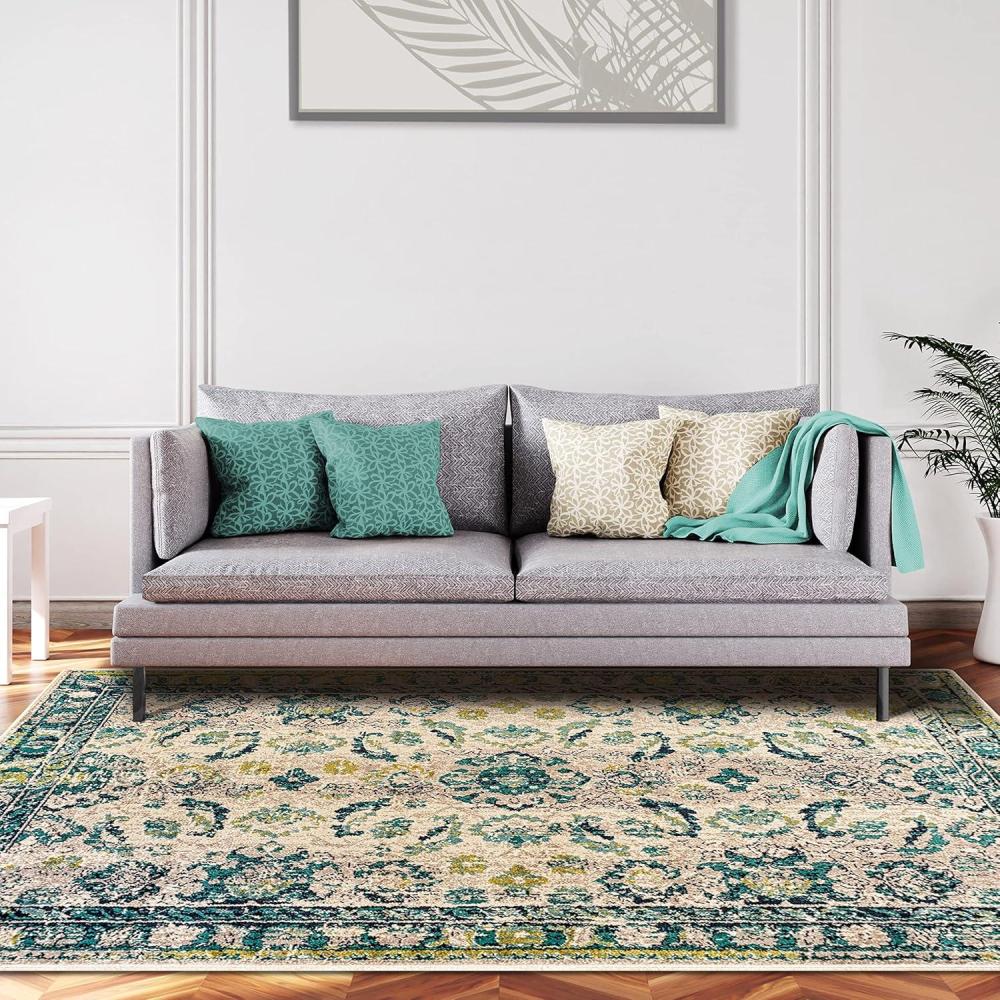 imageSuperior Distressed Floral Corlie Area Rug 5 x 8 IvoryIvory