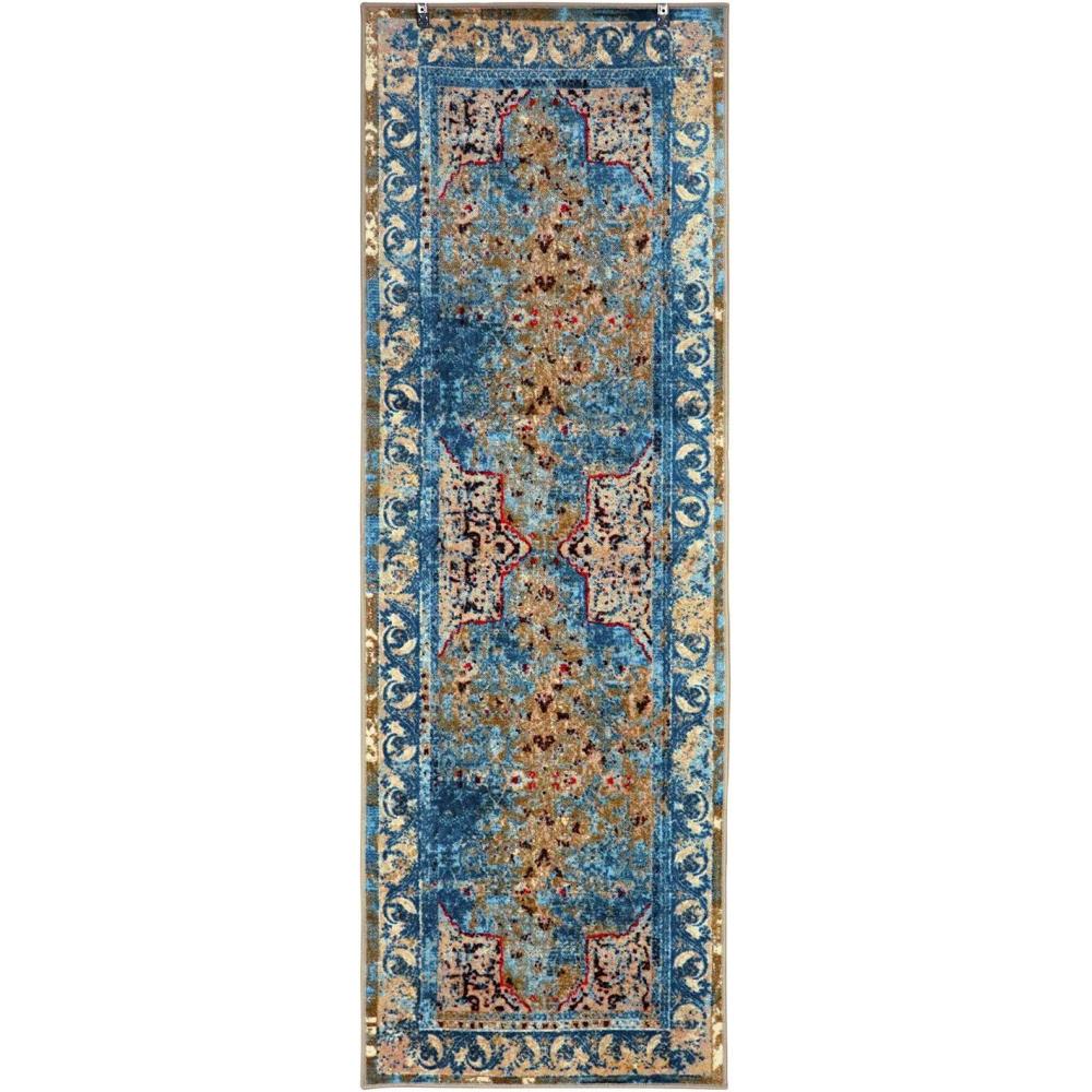 imageSuperior Edgeworth Bakhtiari Mediterranean Indoor Area Rug for Living Room Bedroom Office Kitchen Dining Washable Rugs Foam Backing Angeles Collection 4 x 6 GreenBeige27 x 8