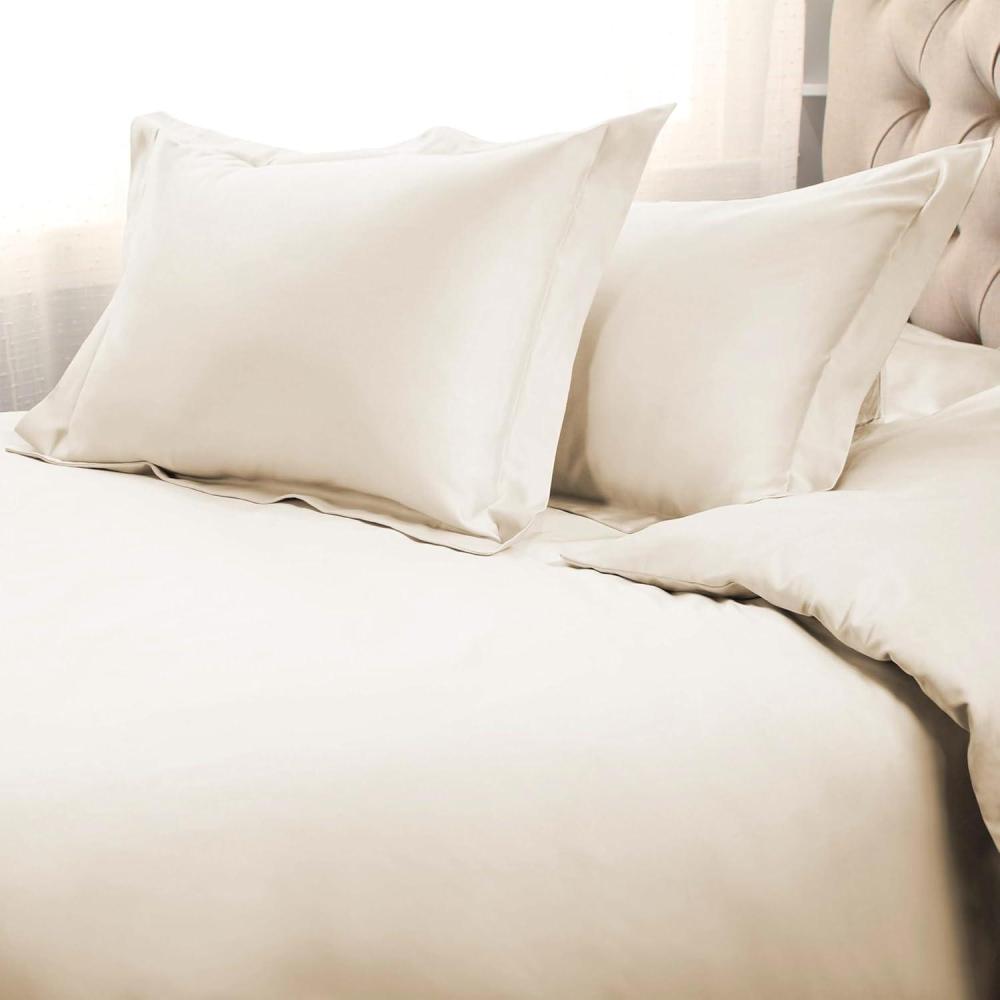imageSuperior Egyptian Cotton 1500 TC Duvet Cover Set  Luxurious Comforter Covers Soft Bedding Essentials Secure Button Closure Includes 1 Duvet Cover ampamp 2 Shams KingCalifornia King BlackIvory  Z