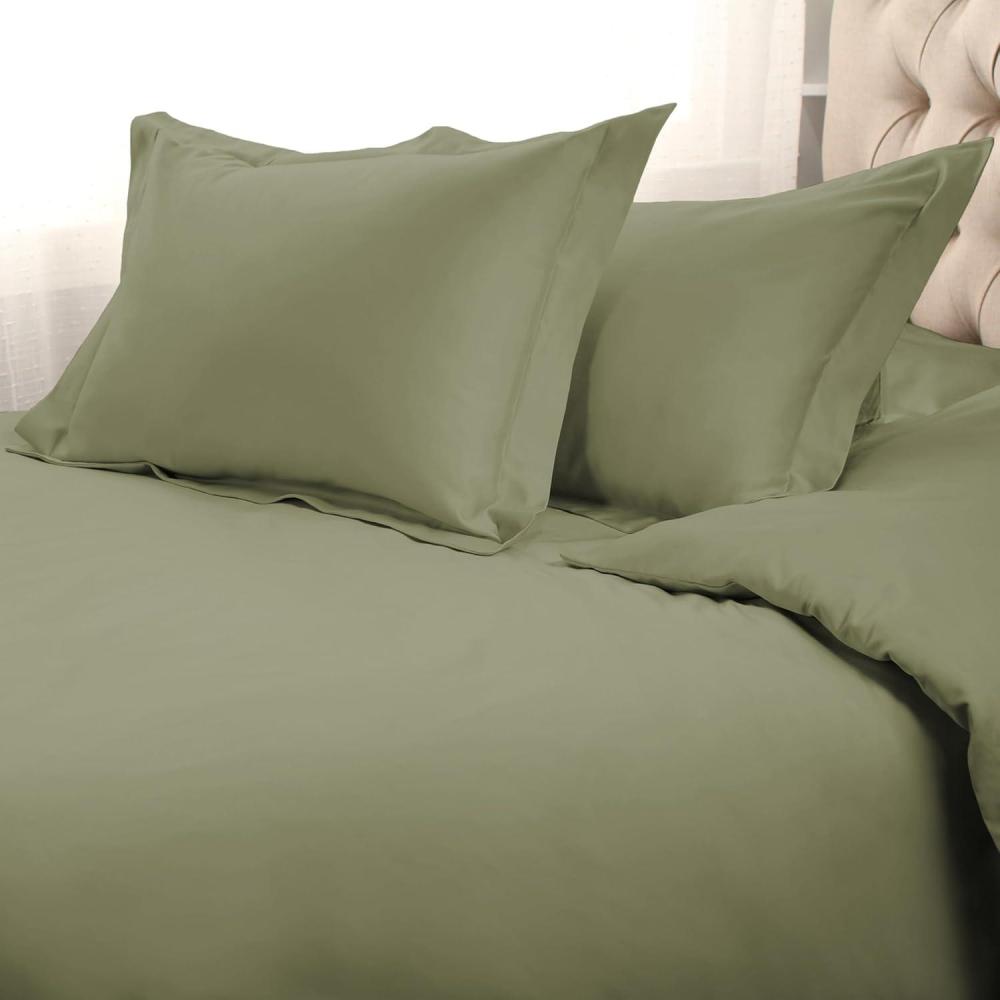 imageSuperior Egyptian Cotton 1500 TC Duvet Cover Set  Luxurious Comforter Covers Soft Bedding Essentials Secure Button Closure Includes 1 Duvet Cover ampamp 2 Shams KingCalifornia King BlackSage  Z