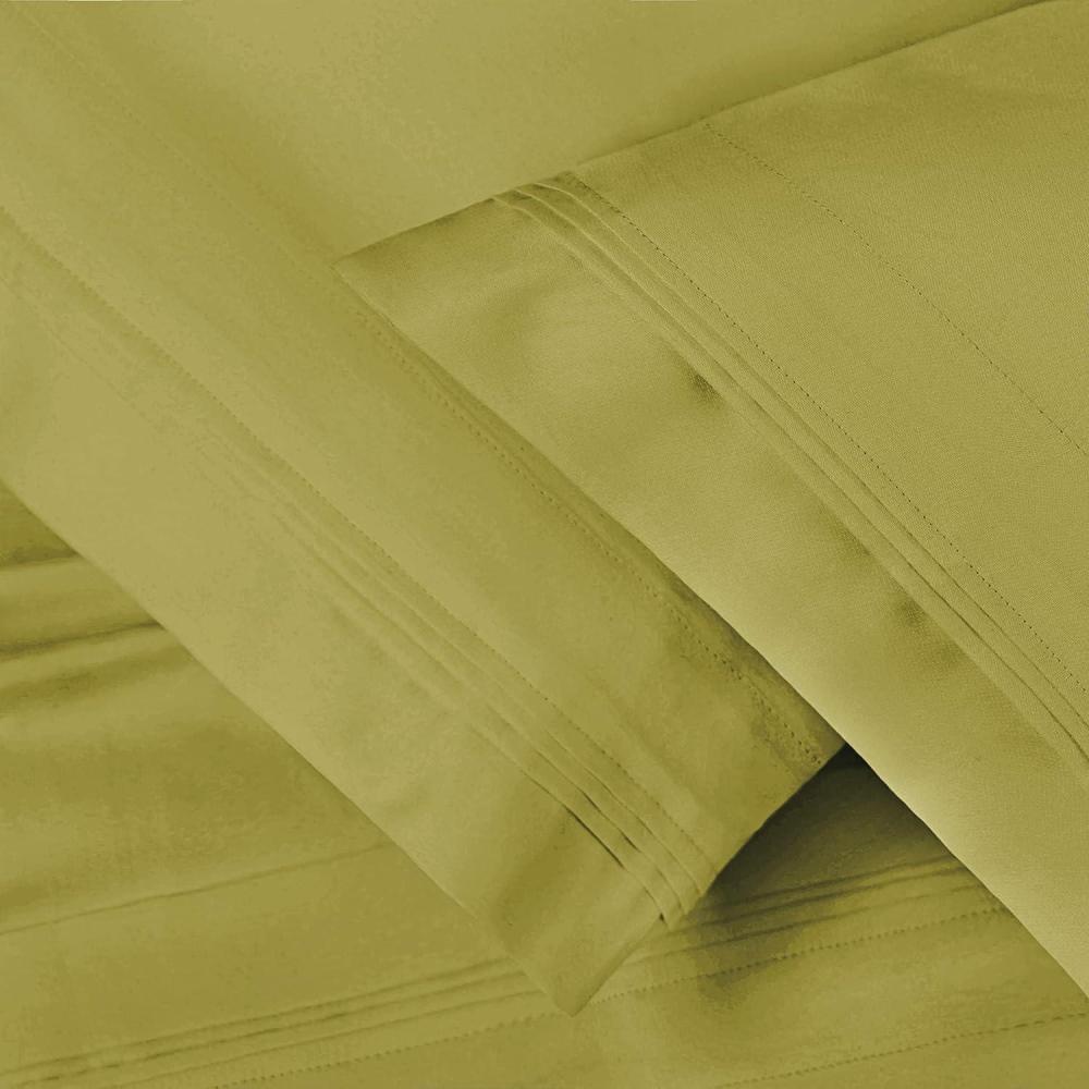 imageSuperior Egyptian Cotton Standard Pillowcases 650 Thread Count 2Pieces PlumOlive Green