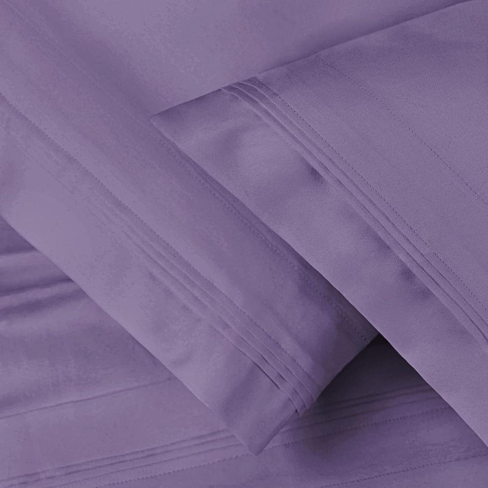imageSuperior Egyptian Cotton Standard Pillowcases 650 Thread Count 2Pieces PlumWisteria