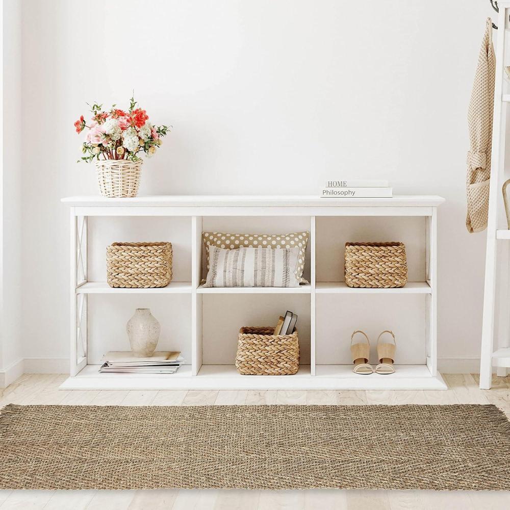 imageSuperior Fringed Bohemian Jute Area Rug 6 x 9 Natural25 x 8 Runner