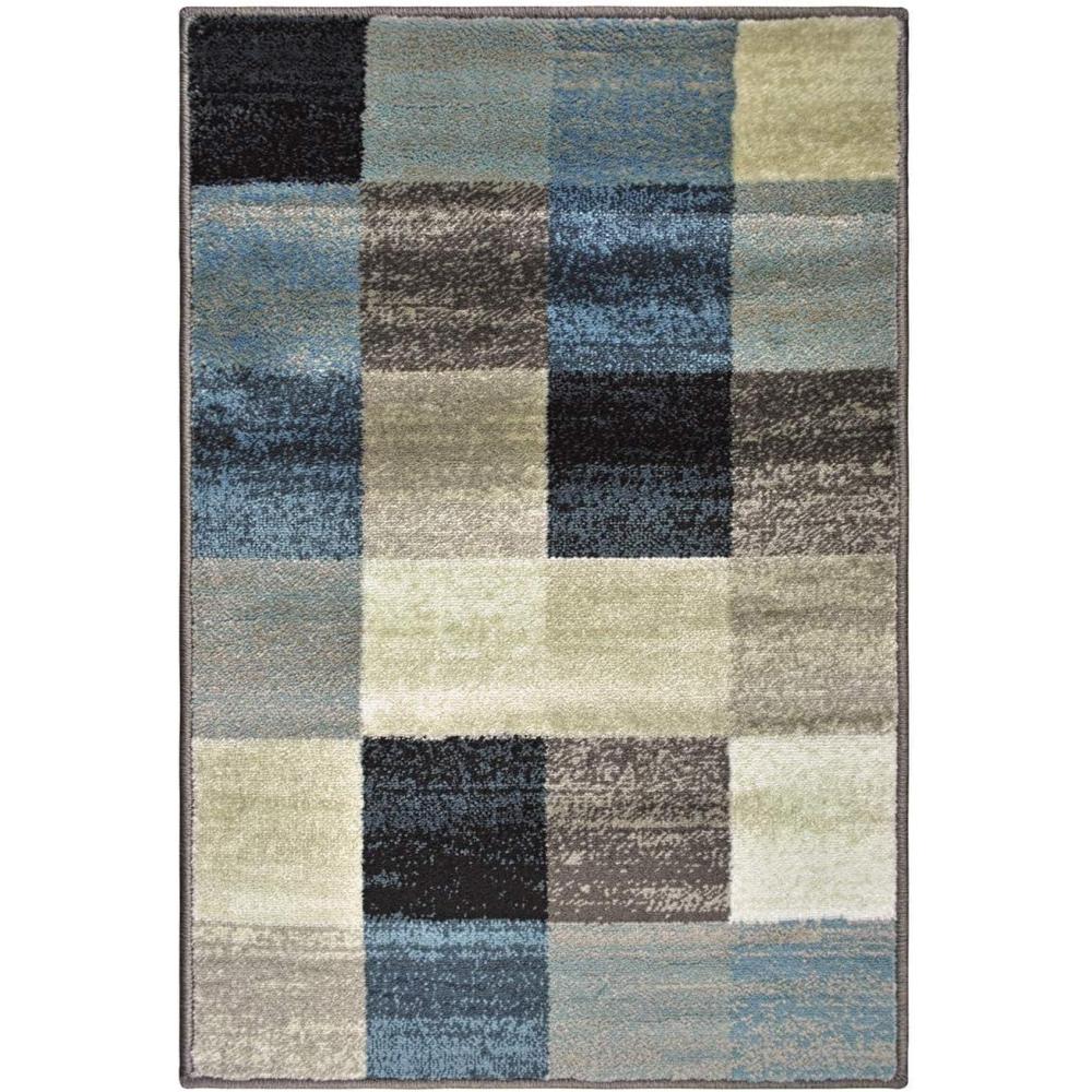 imageSuperior Handmade Indoor Area Rug with Fringes Reversible Floor Decor for Office Living Room Dining Kitchen Floors Bedroom Entry Handwoven Rugs Bohemian Jute Collection 3 x 5 Natural JuteMajolica Blue