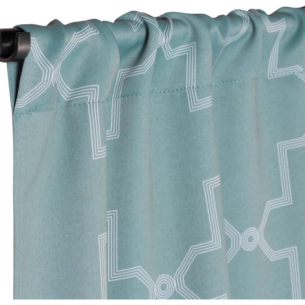 imageSuperior Imperial Trellis Quality Soft Insulated Thermal Woven Blackout Grommet Printed Curtain Panel Pair Set Of 2 52quot x 108quot  Navy BlueSlate