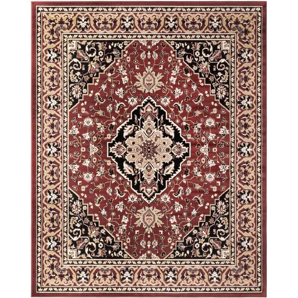 imageSuperior Indoor Area Rug Jute Backing Rugs for Entryway Dining Kitchen Bedroom Floors Traditional Floor Decor Oriental Medallion Indoor Rug Glendale Collection 2 x 3 BrownRed