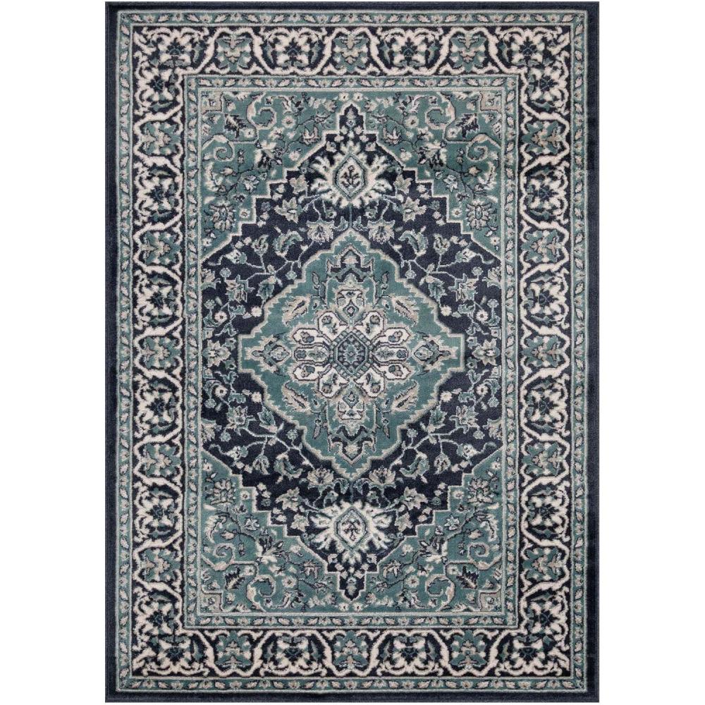 imageSuperior Indoor Area Rug Jute Backing Rugs for Entryway Dining Kitchen Bedroom Floors Traditional Floor Decor Oriental Medallion Indoor Rug Glendale Collection 2 x 3 BrownDeep Royal