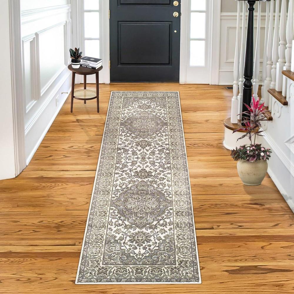 imageSuperior Indoor Area Rug Plush Carpet Cover Traditional Oriental Medallion Perfect for Hallway Entryway Living Room Dining Bedroom Office Kitchen Glendale Collection 2x3 BlueGreen