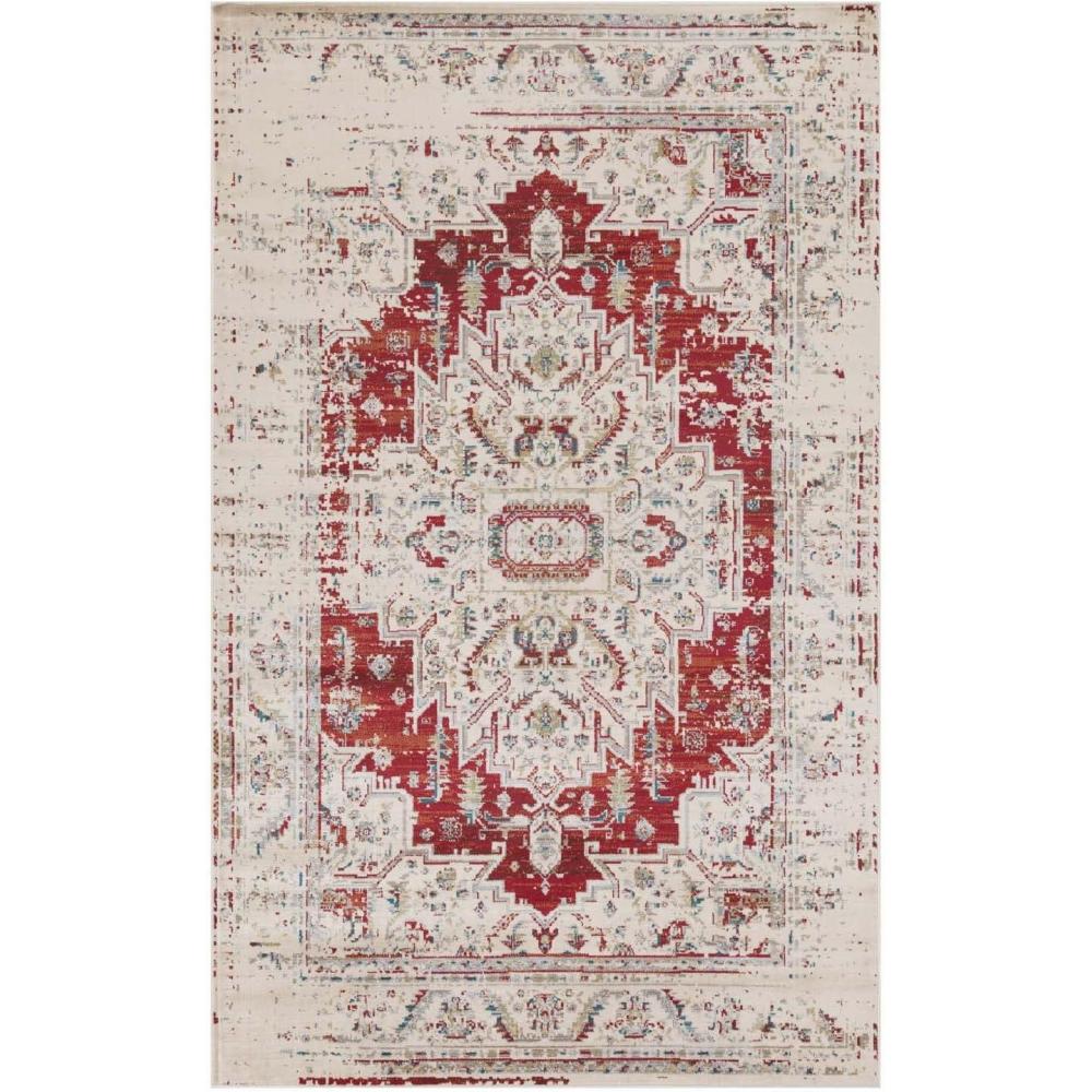 imageSuperior Indoor Area Rug or Runner Modern Abstract Floor Decor Soft Plush Rugs Aesthetic Home Accessories For Living Room Bedroom Office Kitchen Dining Cullen Collection 2 x 3 Brown BlackRed