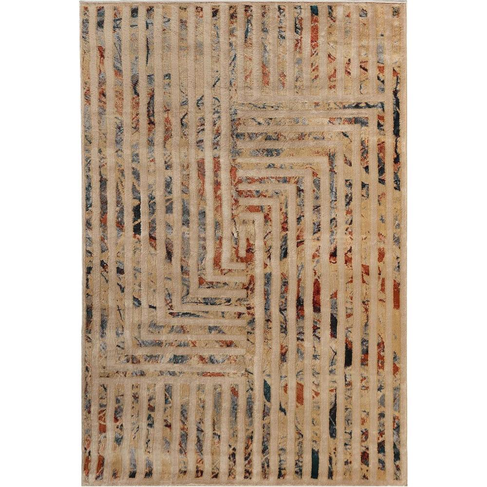 imageSuperior Indoor Area Rug or Runner Modern Abstract Floor Decor Soft Plush Rugs Aesthetic Home Accessories For Living Room Bedroom Office Kitchen Dining Cullen Collection 2 x 3 Brown BlackIvory