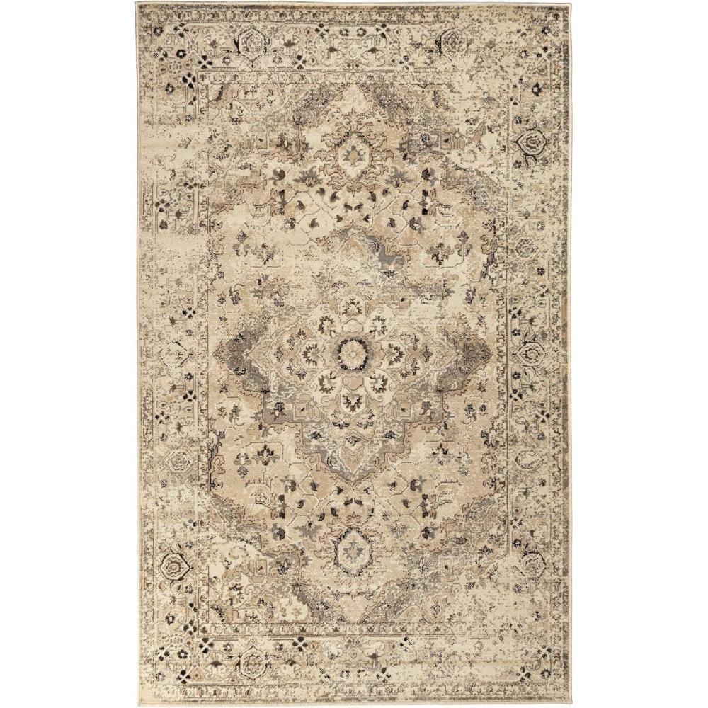 imageSuperior Indoor Area Rug with Jute Backing Modern Floor Decor for Home Hallway Living Room Floor Cover Entryway Bedroom Modern Abstract 8ft x 10ft Ivory
