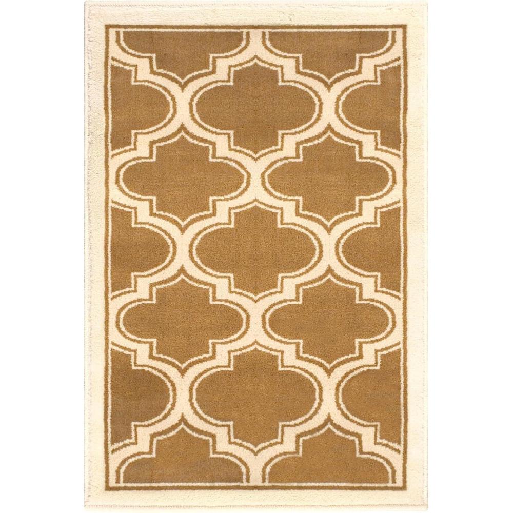 imageSuperior Indoor Boho Small Area Rug with Jute Backing for Kitchen Bedroom Living Room Entryway Hallway Dorm Perfect for Hardwood Floors Bohemian Trellis Collection 2 x 3 ApricotApricot