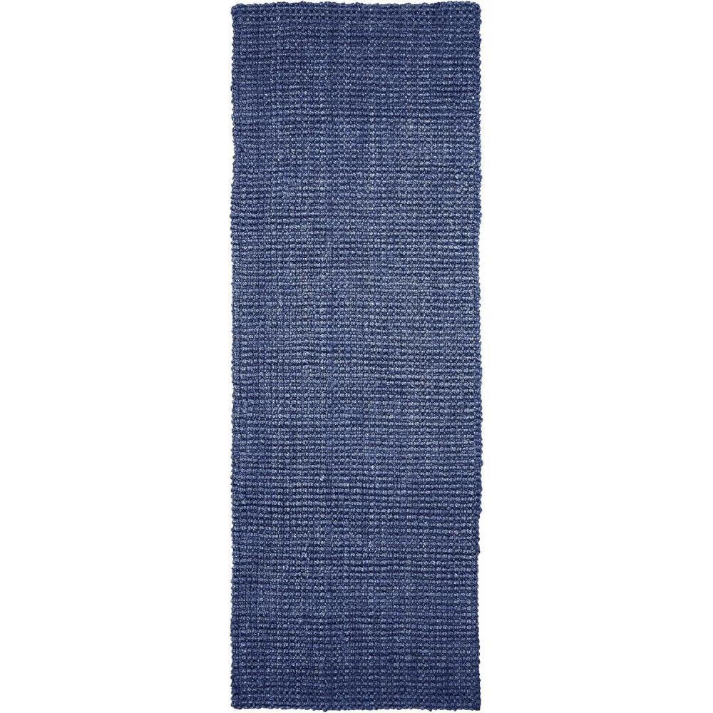 imageSuperior Indoor Braided Jute Small Area Rug Modern Aesthetic Home Decor for Entryway Living Room Dining Bedroom Office Nursery Kitchen Soft Reversible Rugs Kula Collection Natural 3x5Navy Blue