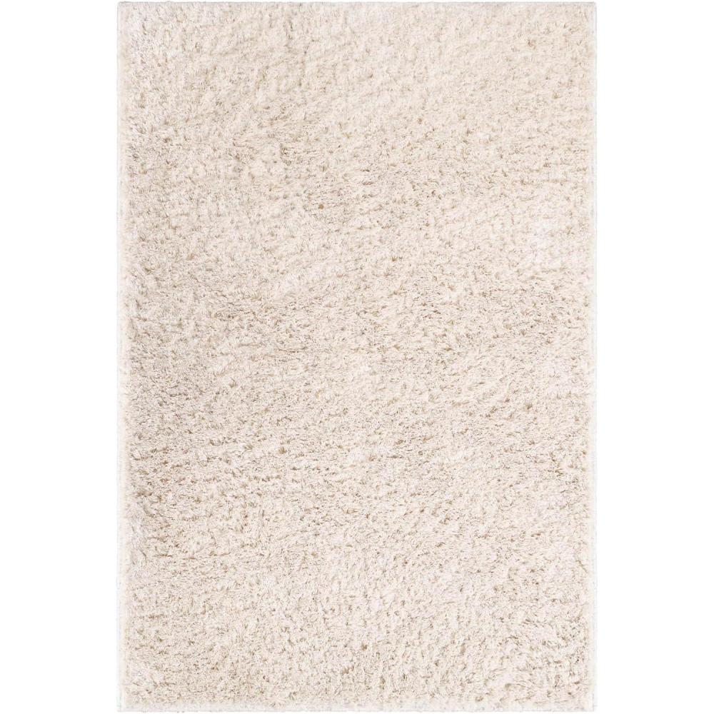 imageSuperior Indoor Large Shag Area Rug with NonSkid Foam Backing UltraSoft and Fluffy Shaggy Rugs for Living Room Bedroom Office Dining Home Floor Decor California Collection Ivory 5 X 7Ivory