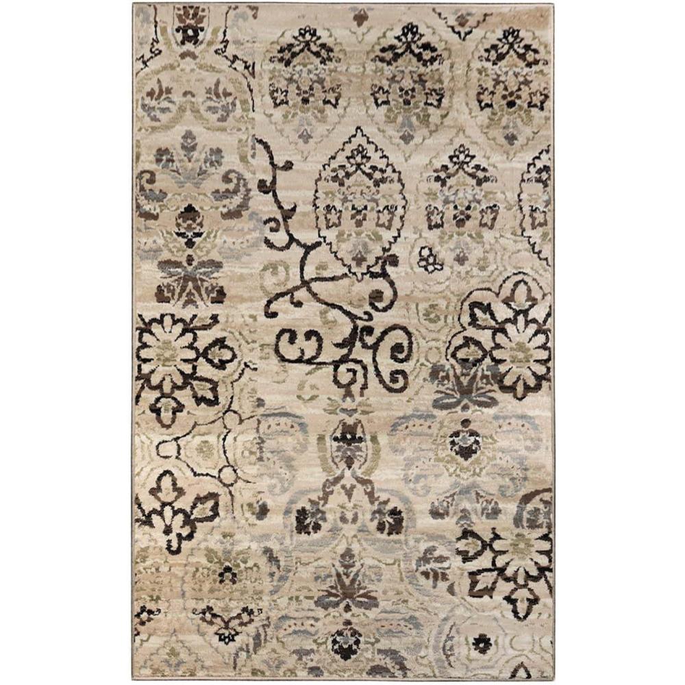 imageSuperior Indoor NonSlip Runner Rug Modern Overdyed Machine Washable Rugs Home Floor Decor For Entryway Office Bedroom LivingDining Kitchen Angeles Collection GreenBeige 2 7quot x 8Beige
