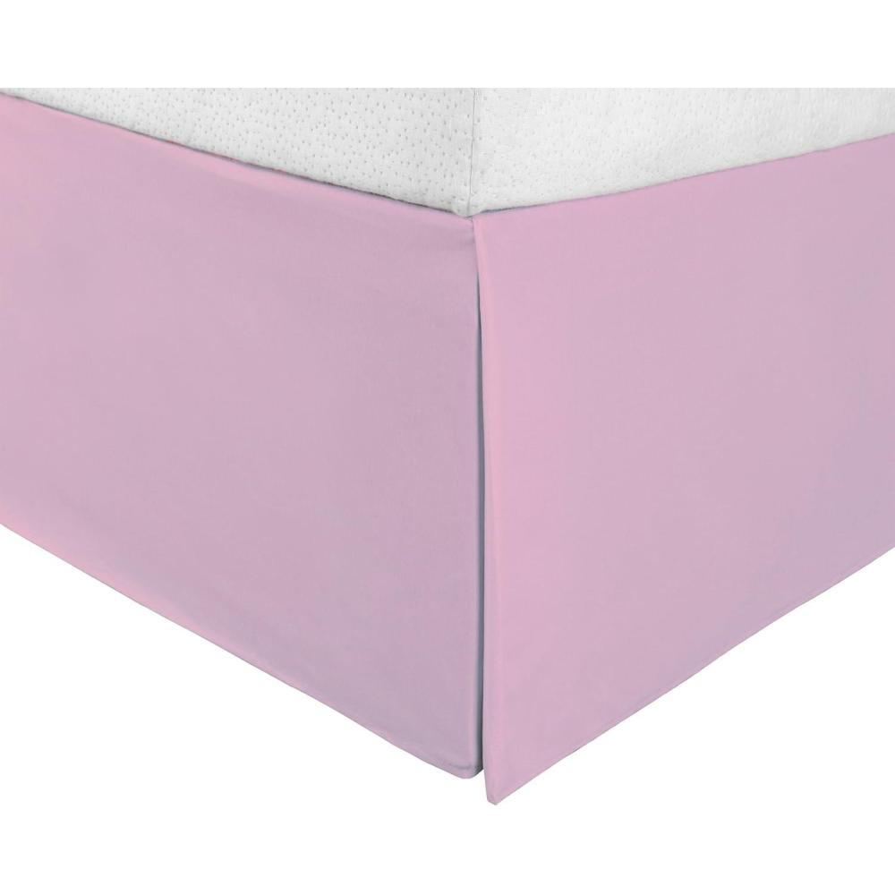 imageSuperior Infinity Luxury Soft 100 Brushed Microfiber Tailored Bed Skirt with 15 Drop Wrinkle Resistant with Pleats and Split Corners  Twin XL Bedskirt TanLilac