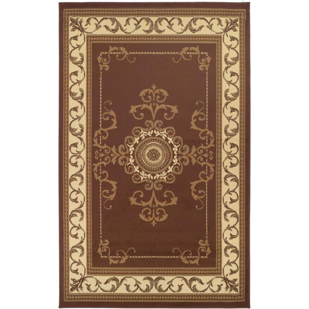 imageSuperior Kensington Collection 5 x 8 Area Rug Attractive Rug with Jute Backing Durable and Beautiful Woven Structure Regal Medallion Rug with Classic Border5 x 8 Rectangular