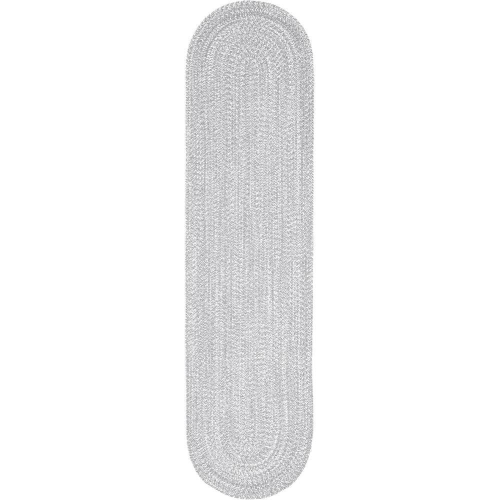 imageSuperior Kinallen Reversible Braided Oval IndoorOutdoor Area Rug for Living Room Bedroom Office Kitchen Dining Washable Rugs 6 x 9 BrickWhiteSlatewhite