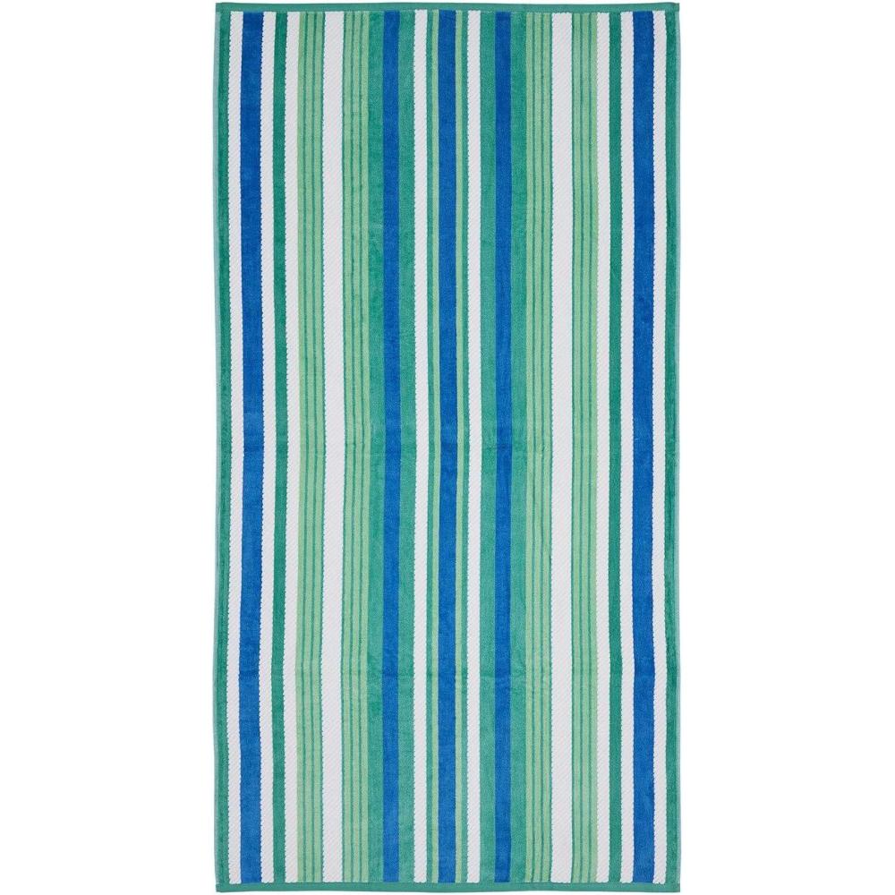 imageSuperior Oversized 2Piece Beach Towel Set  Quick Drying Cotton Beach Towels Cape May Striped Summer Towel for Beach Pool and Jacuzzi Swim Towel for Kids and Adults 34quot x 64quot PearAtlantis