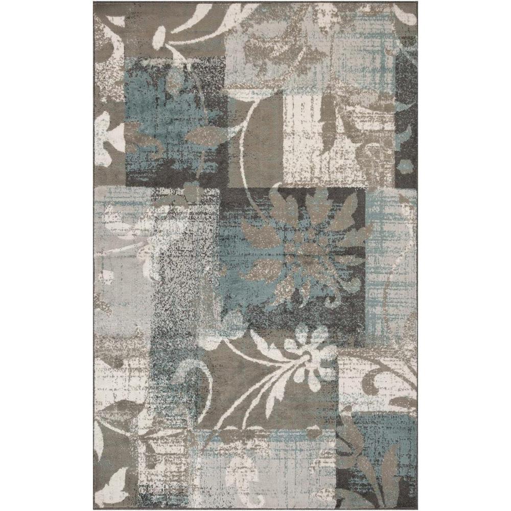 imageSuperior Pastiche Floral Patchwork NonSlip Indoor Washable Area Rug 10 x 14 BrownRivulet