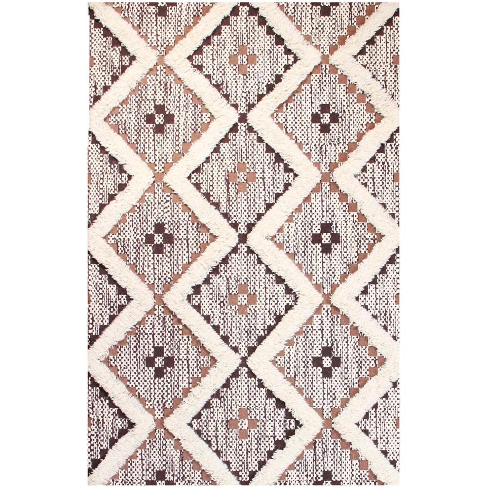 imageSuperior Talluah  Indoor Printed HandTuffed Room Decor for Bedroom Aesthetic Area Rug for Living Room  5 x 8  RustBlackTan  Chocolate