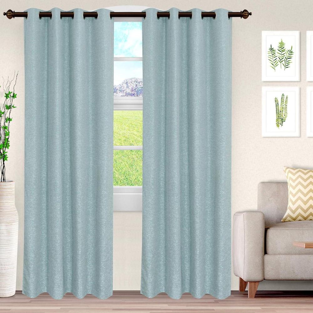 imageSuperior Venetian Damask Jacquard Curtains Window Accent Perfect for Family Room or Bedroom Vintage Traditional Classic with Rod Pockets or Grommets Curtain Set of 2 Panels 52quot X 96quot GoldSea Foam